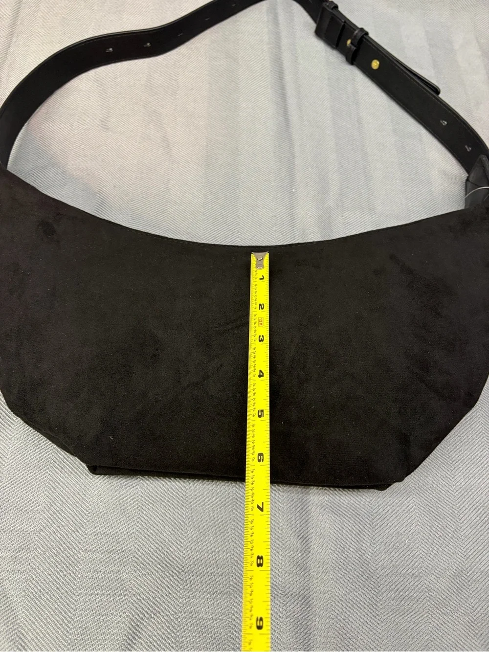 NWT urban expressions, black suede hobo shoulder strap adjustable purse